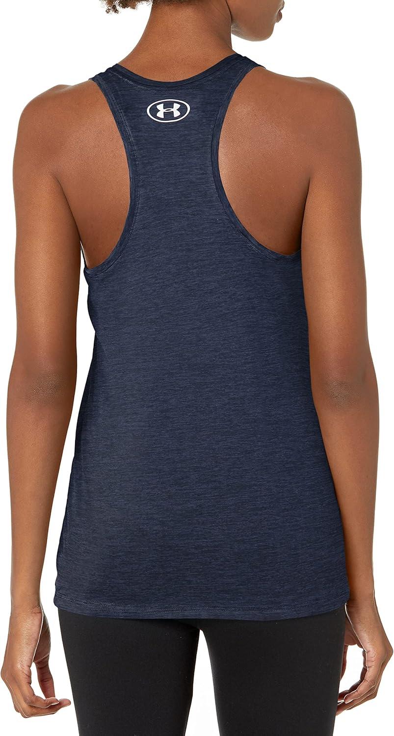 image:imageUnder Armour Womens Tech Twist Tank TopMidnight Navy 412Metallic Silver