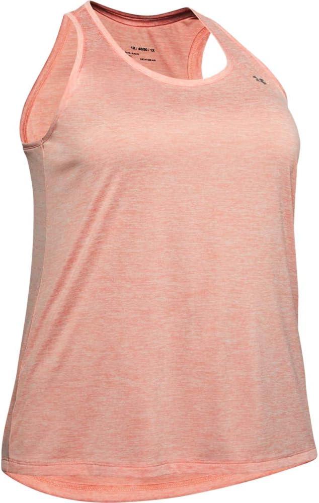 image:imageUnder Armour Womens Tech Twist Tank TopPeach Frost 845Metallic Silver