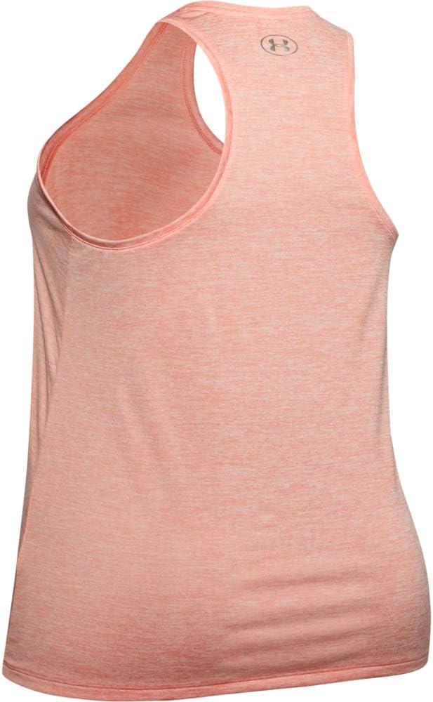 image:imageUnder Armour Womens Tech Twist Tank TopPeach Frost 845Metallic Silver