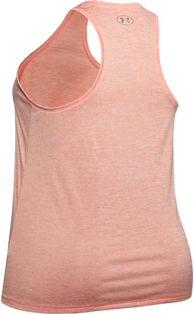 image:imageUnder Armour Womens Tech Twist Tank TopPeach Frost 845Metallic Silver