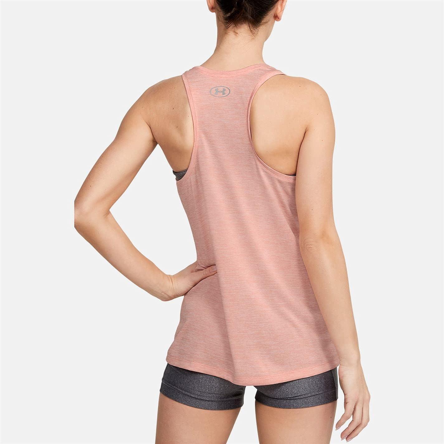 image:imageUnder Armour Womens Tech Twist Tank TopPeach Frost 846Metallic Silver