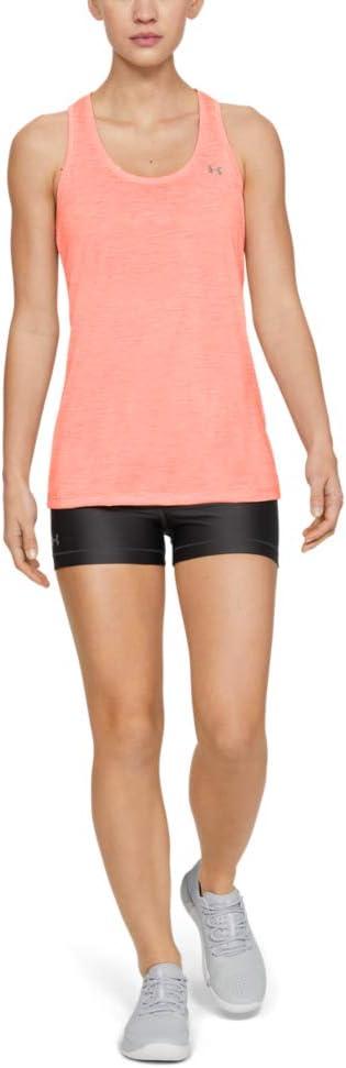 image:imageUnder Armour Womens Tech Twist Tank TopPeach Plasma 836Metallic Silver