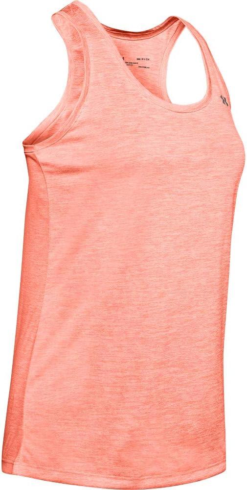 image:imageUnder Armour Womens Tech Twist Tank TopPeach Plasma 836Metallic Silver