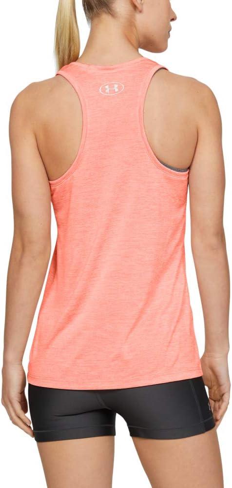 image:imageUnder Armour Womens Tech Twist Tank TopPeach Plasma 836Metallic Silver