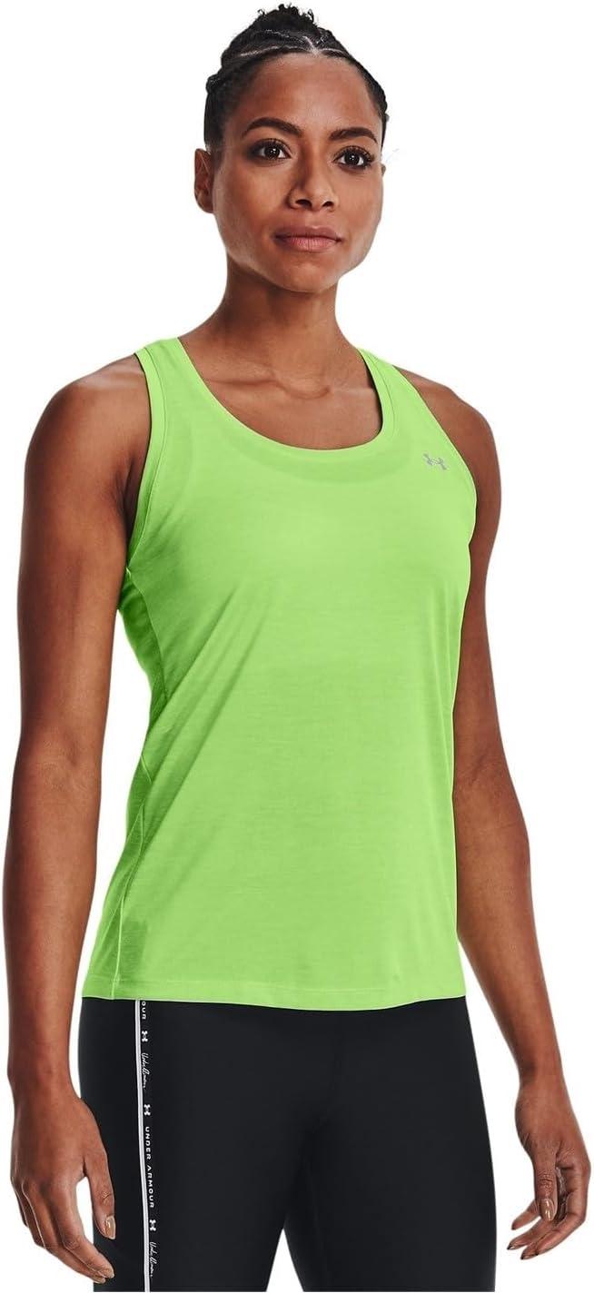 image:imageUnder Armour Womens Tech Twist Tank TopQuirky Lime 752Metallic Silver