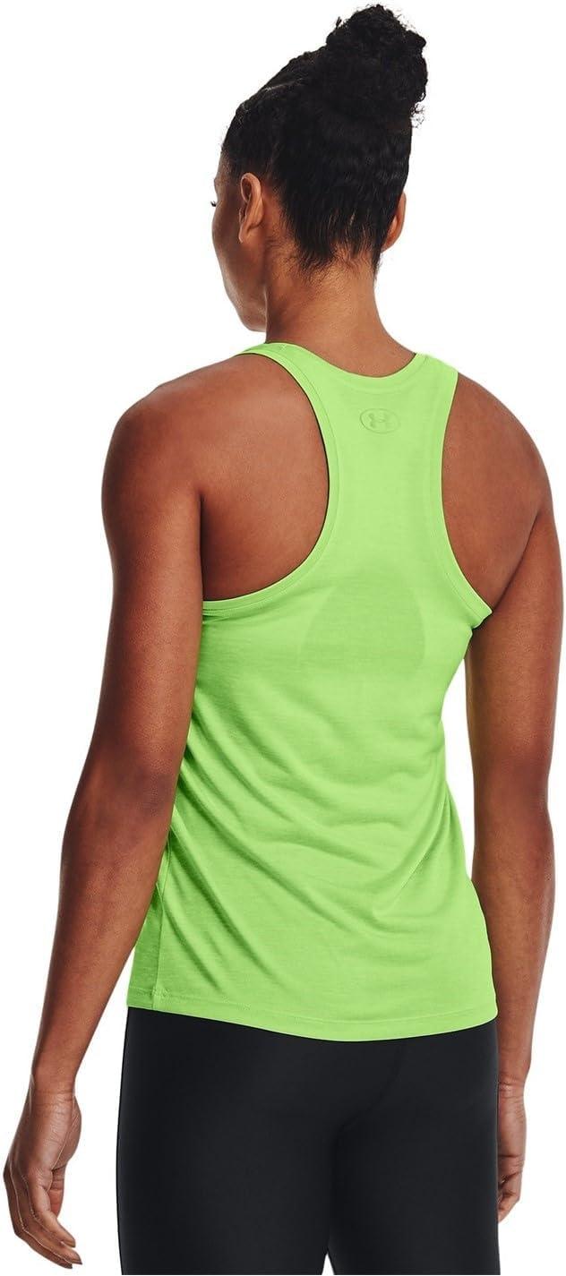 image:imageUnder Armour Womens Tech Twist Tank TopQuirky Lime 752Metallic Silver