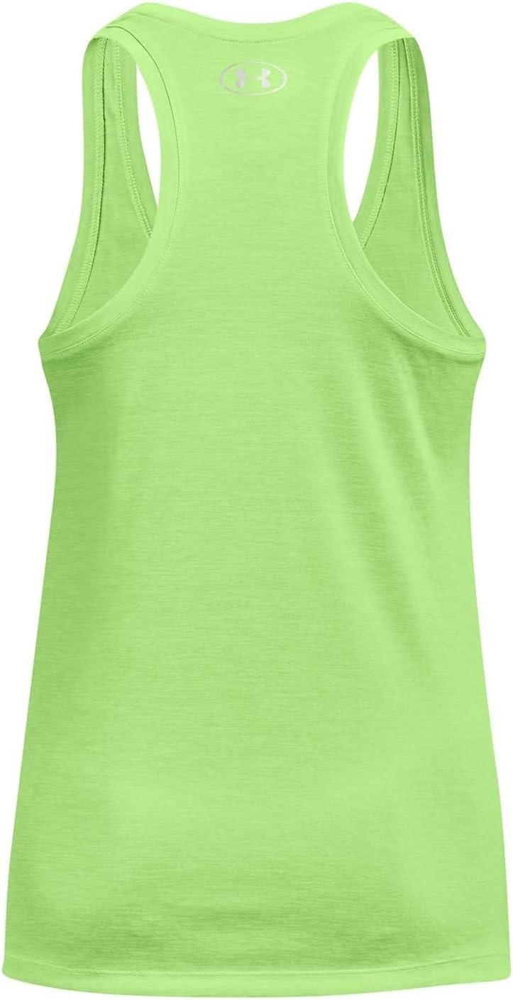 image:imageUnder Armour Womens Tech Twist Tank TopQuirky Lime 752Metallic Silver