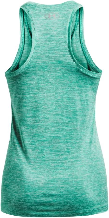 image:imageUnder Armour Womens Tech Twist Tank TopSea Mist 936Metallic Silver