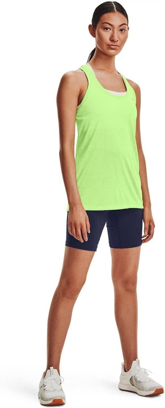 image:imageUnder Armour Womens Tech Twist Tank TopSummer Lime 162Metallic Silver