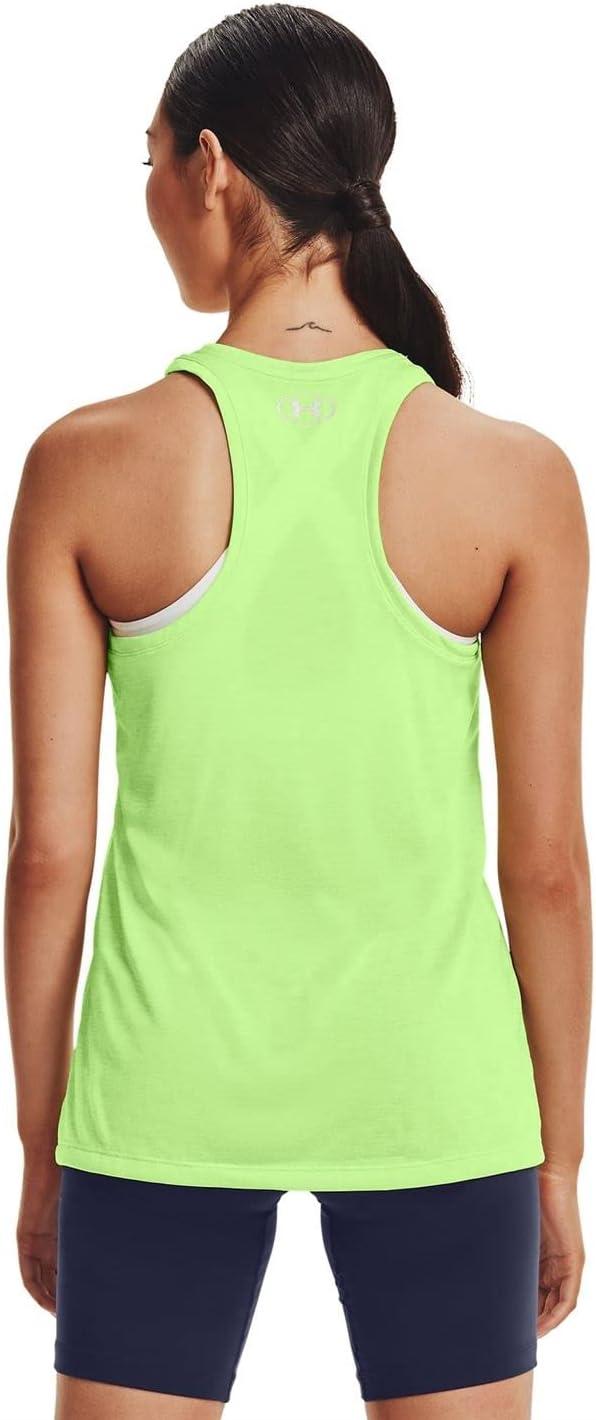 image:imageUnder Armour Womens Tech Twist Tank TopSummer Lime 162Metallic Silver