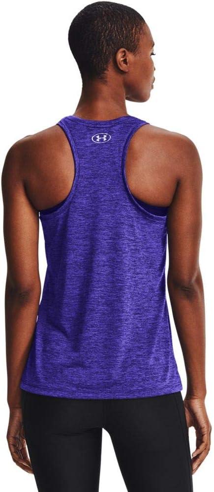 image:imageUnder Armour Womens Tech Twist Tank TopUltra Indigo 409Metallic Silver