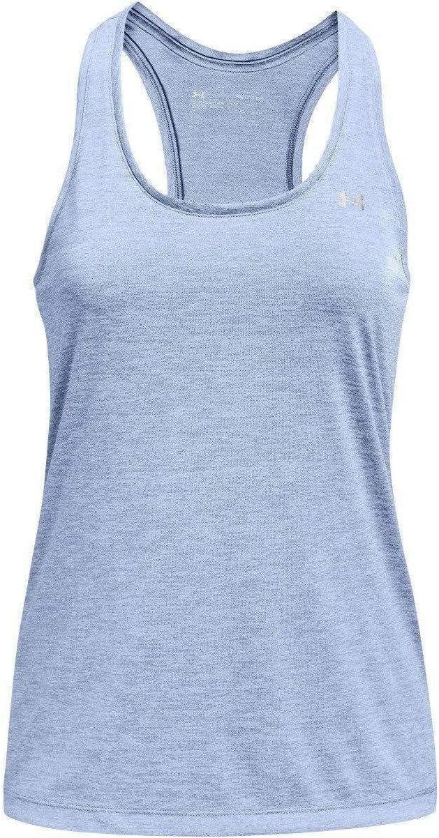 image:imageUnder Armour Womens Tech Twist Tank TopWashed Blue 421Metallic Silver