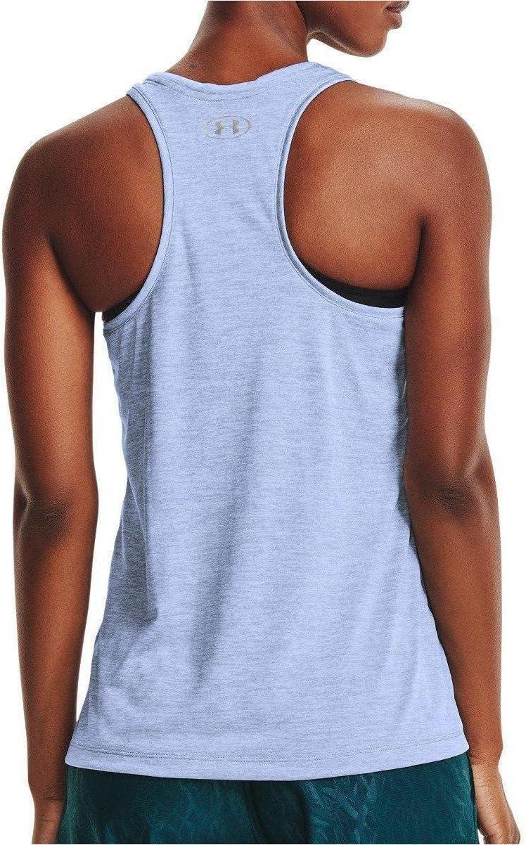 image:imageUnder Armour Womens Tech Twist Tank TopWashed Blue 421Metallic Silver