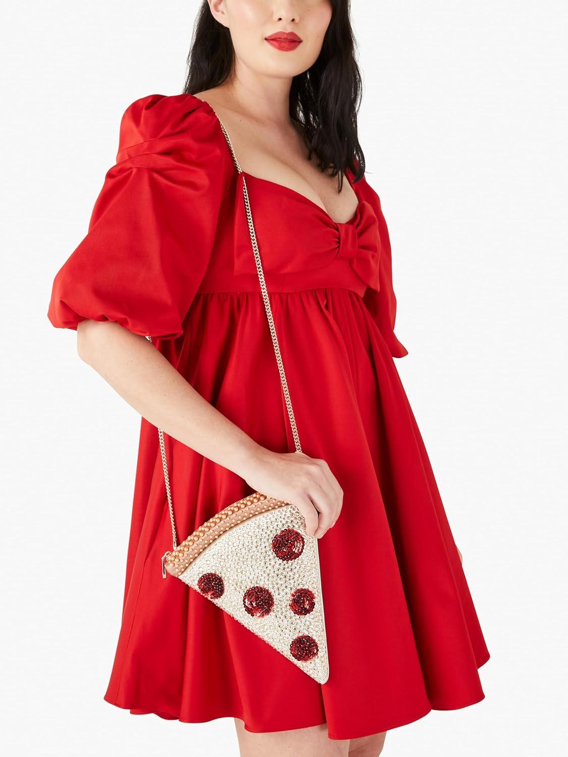 image:imagekate spade new york womens Novelty 3d Crossbody BagCrystal Embellished Pizza