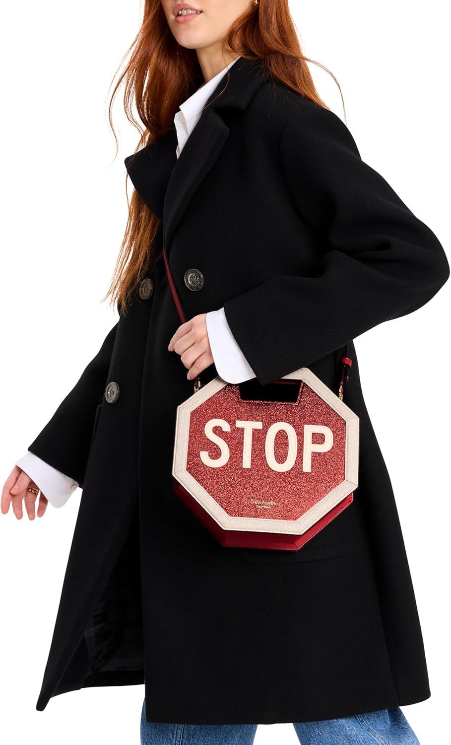image:imagekate spade new york womens Novelty 3d Crossbody BagRed Multi Stop Sign