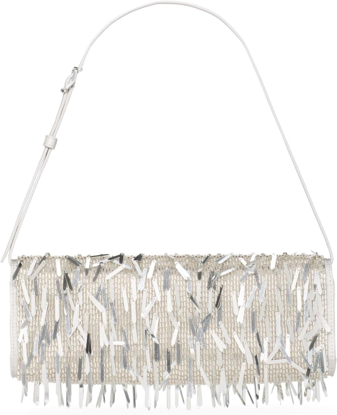 image:imagekate spade new york womens Novelty 3d Crossbody BagSilver Embellished Fringe