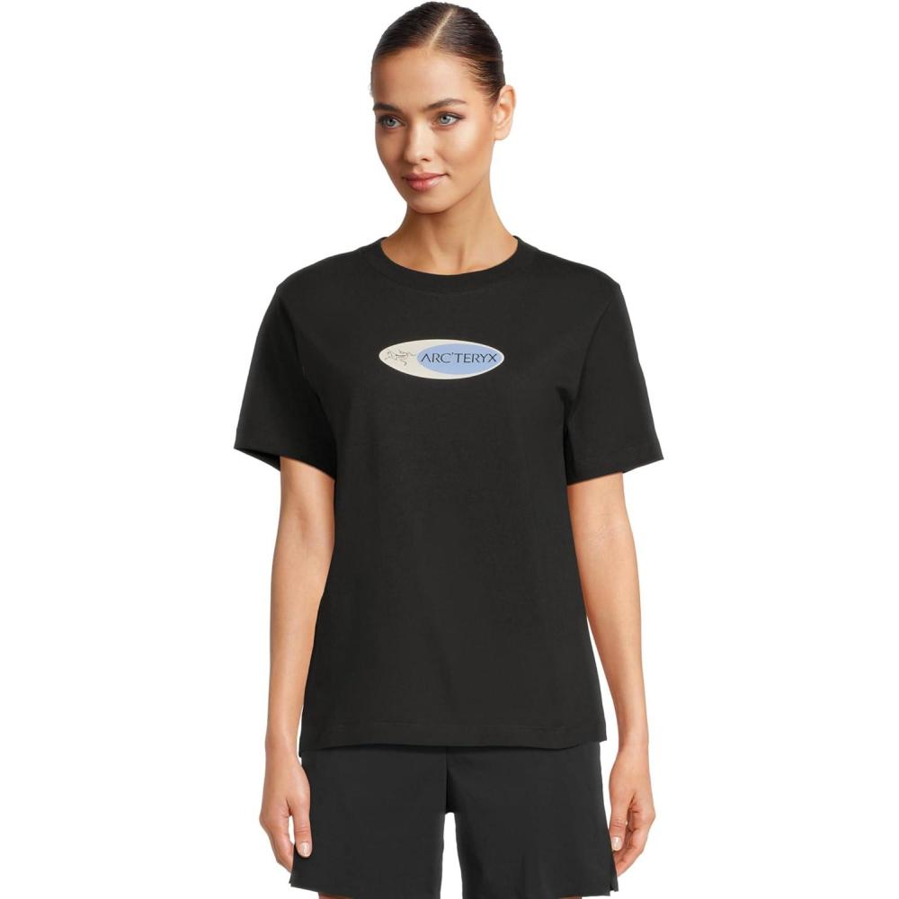 image:imageArcteryx Womens Kragg Cotton Sticker Crew Short SleeveBlackGlacial