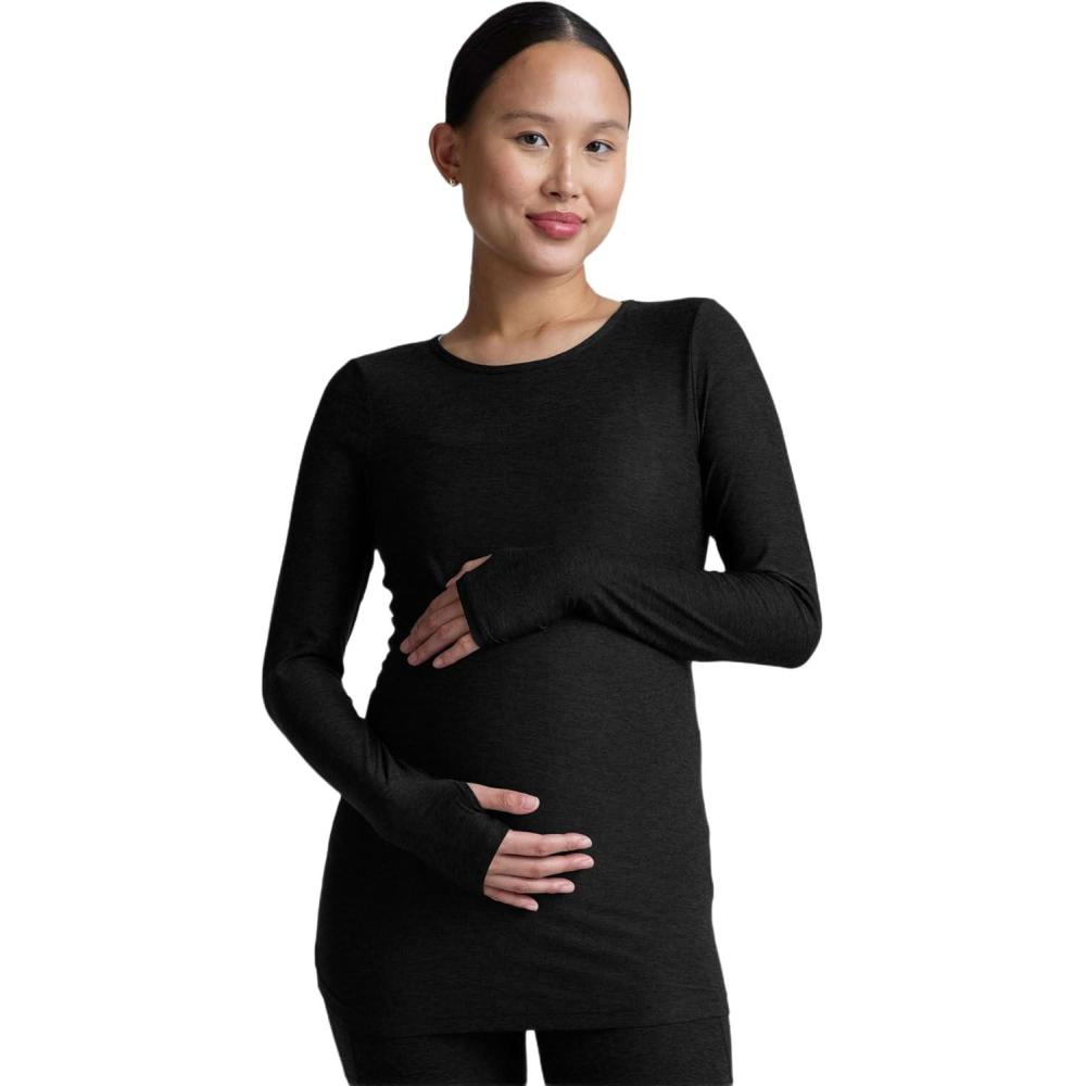 image:imageBeyond Yoga Womens Featherweight Count On Me Maternity Crew PulloverDarkest Night