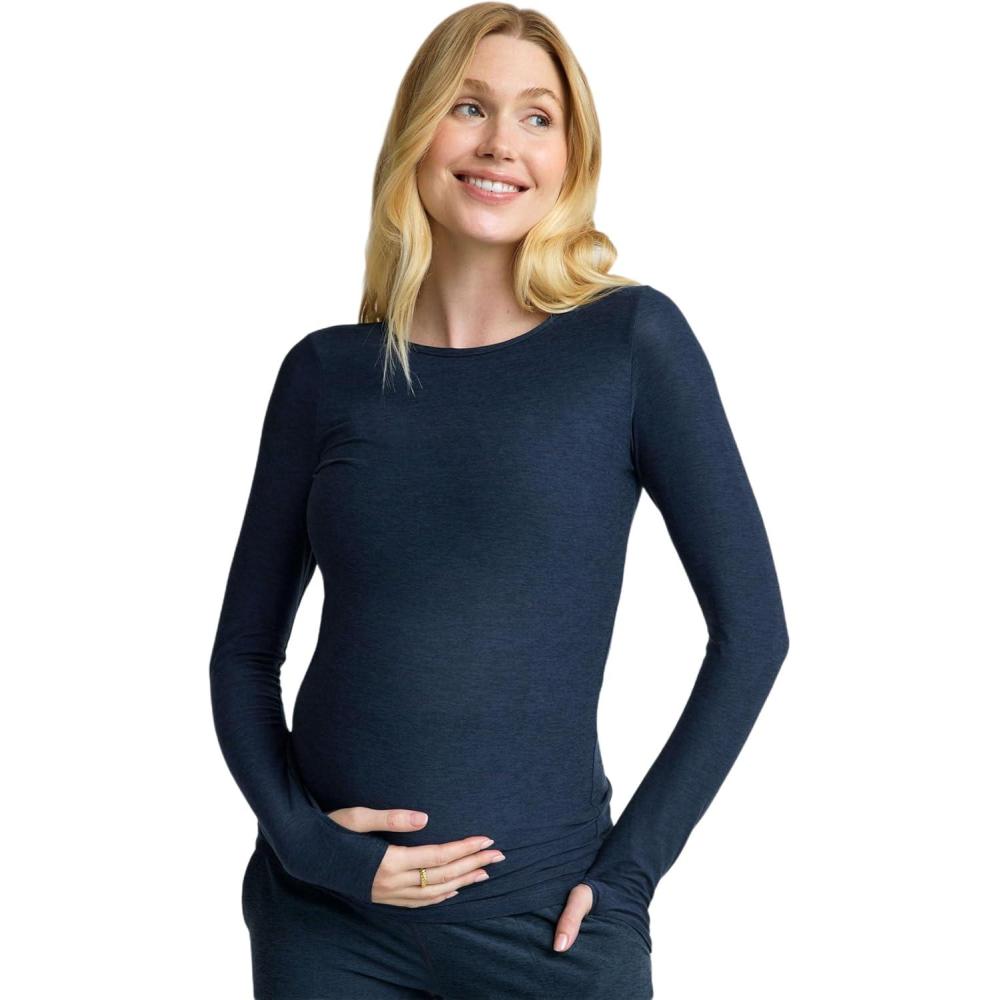 image:imageBeyond Yoga Womens Featherweight Count On Me Maternity Crew PulloverNocturnal Navy