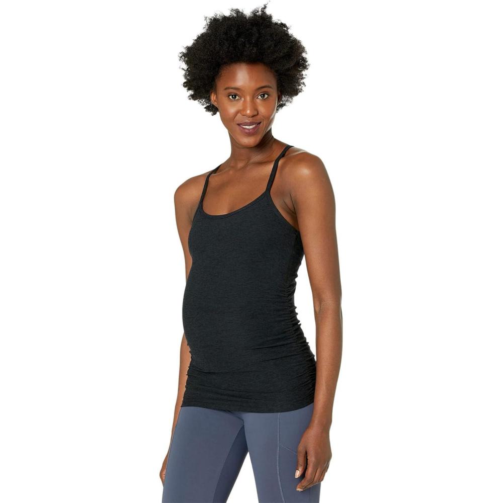 image:imageBeyond Yoga Womens Spacedye Keep Your Cool Maternity Slim Racerback TankDarkest Night