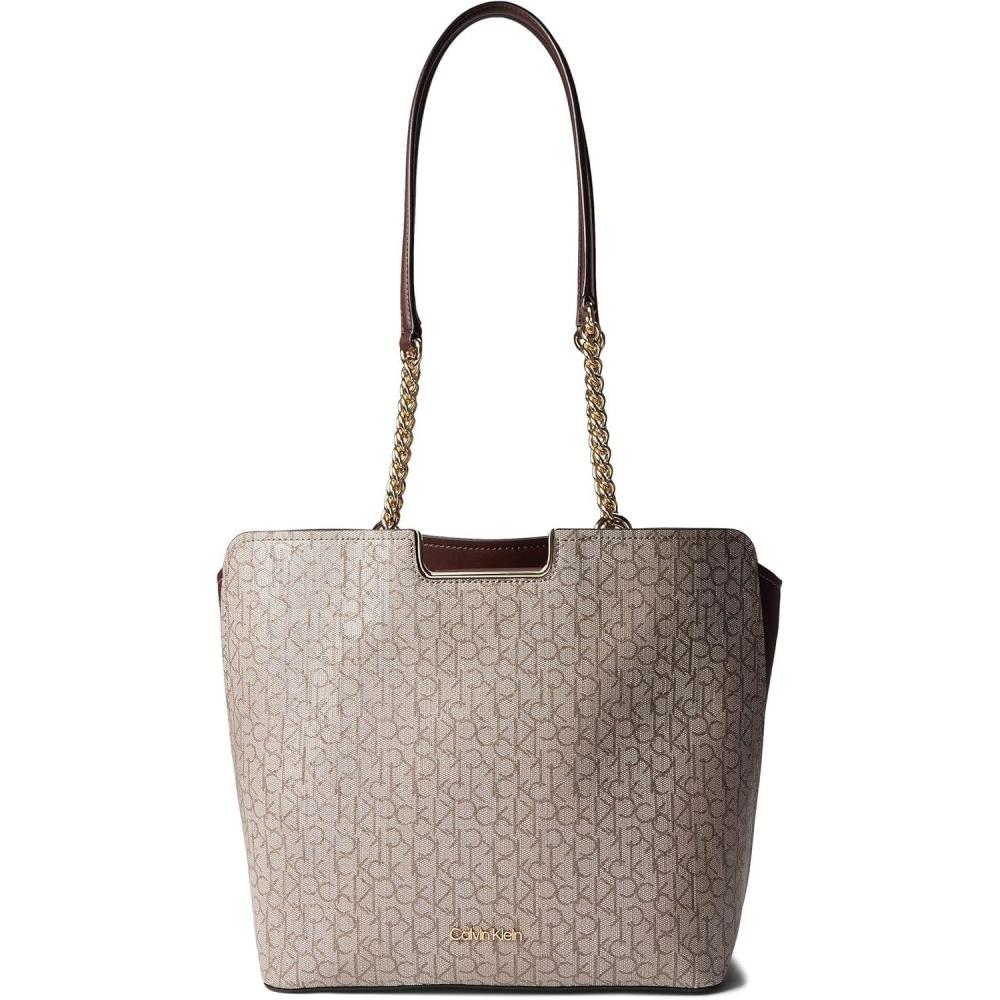 image:imageCalvin Klein Finley ToteMini Tx AlmondTaupeBrunette