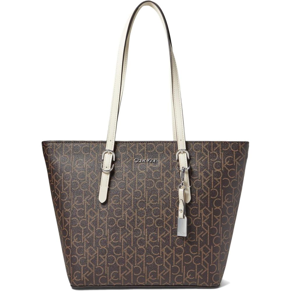 image:imageCalvin Klein Serafina Tote BrownKhakiWhite One Size