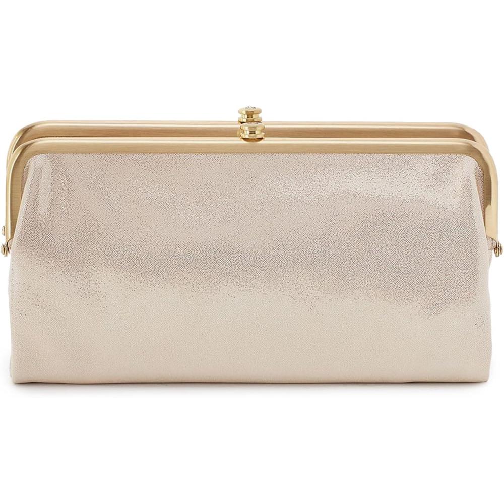 image:imageHOBO Lauren Leather Clutch Wallet for WomenSand Shimmer