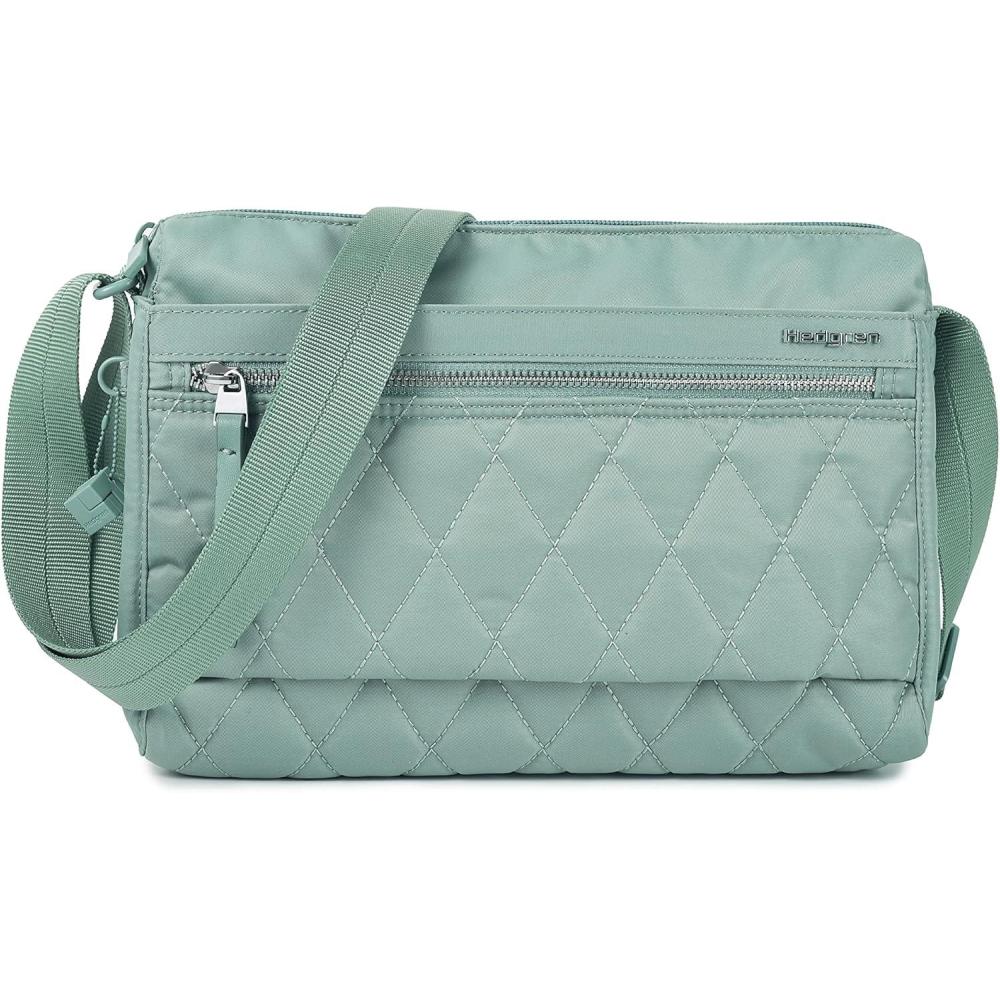 image:imageHedgren Womens Eye M Shoulder Bag Tablet Pocket RFID Blocking One SizeQuilted Sage