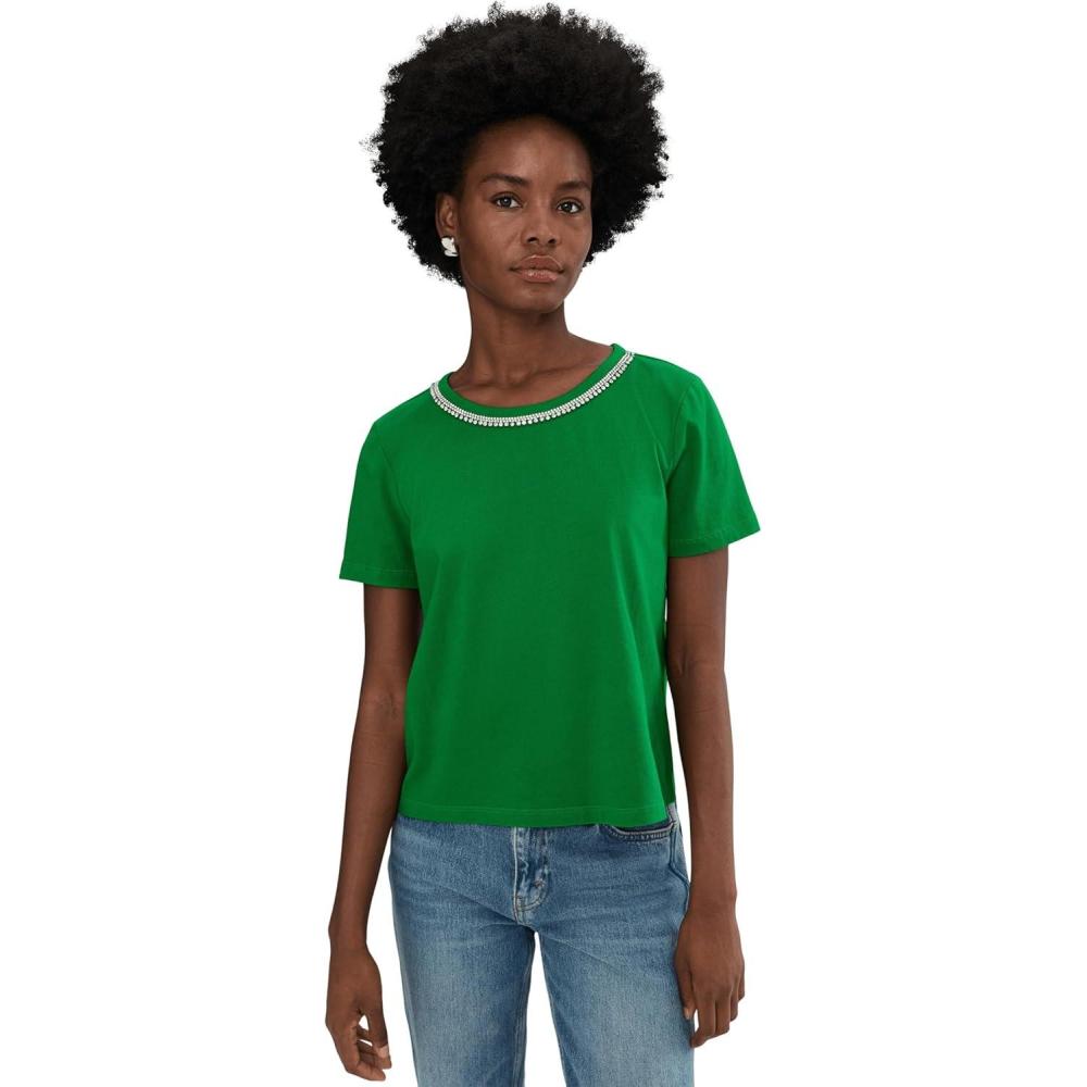 image:imageLilly Pulitzer Womens Clairmont Rhinestone KnitBamboo Green