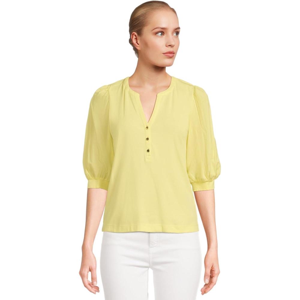 image:imageLilly Pulitzer Womens Ronson Knit TopFinch Yellow