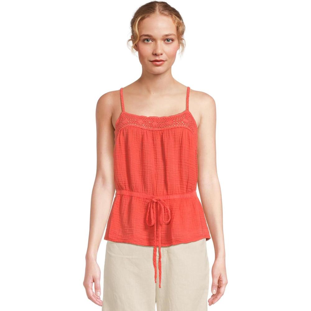 image:imageMichael Stars Womens Dahlia Waist Tie TankPersimmon