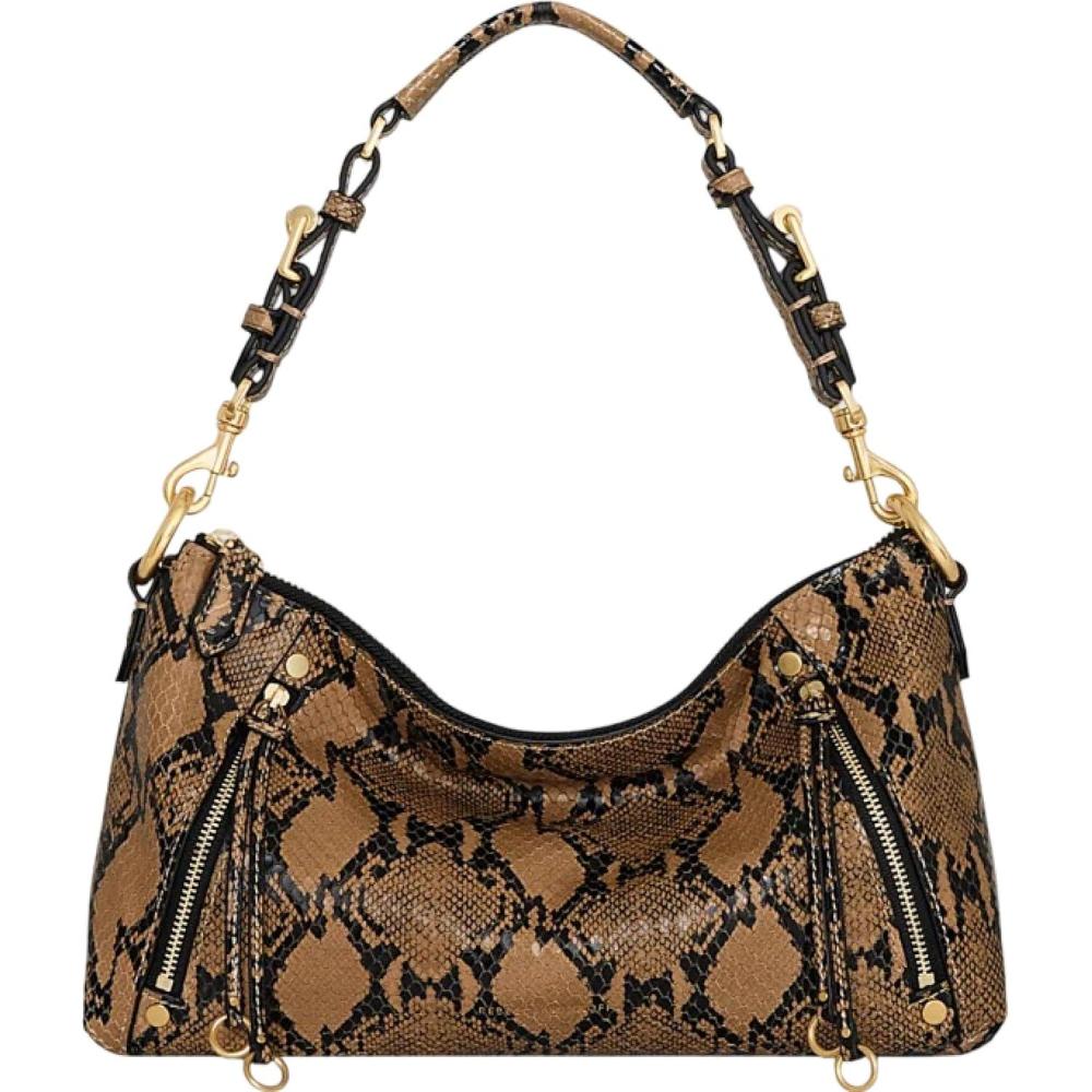 image:imageRebecca Minkoff Rivington Small Shoulder Bag Womens Leather Handbag with Antique Brass HardwareOro Snake