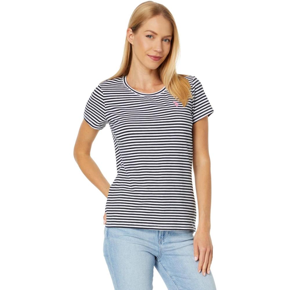 image:imageUS POLO ASSN Stripe Crew Neck Tee Black LG