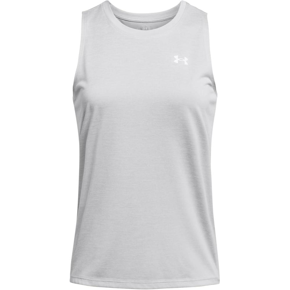 image:imageUnder Armour Womens Tech Twist Tank Top014 Halo Gray  White  White