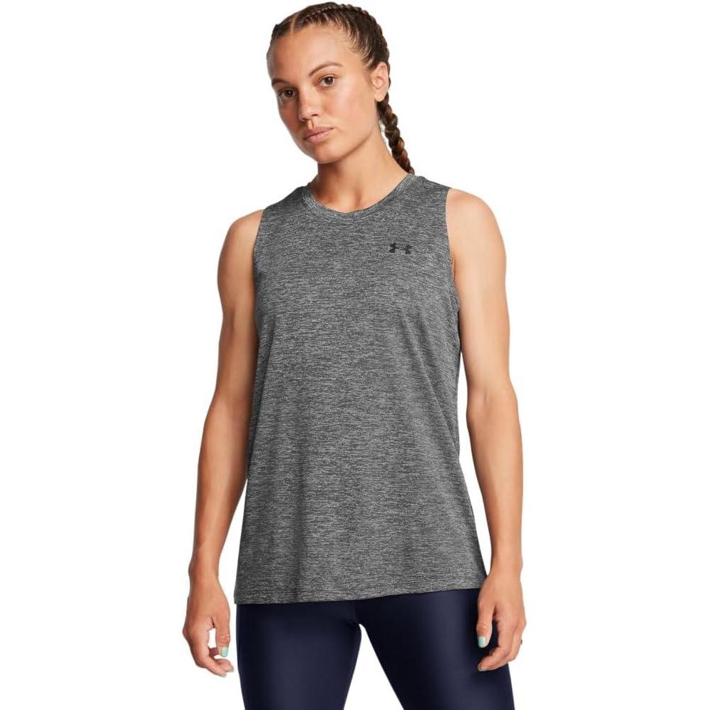 image:imageUnder Armour Womens Tech Twist Tank Top025 Castlerock Black