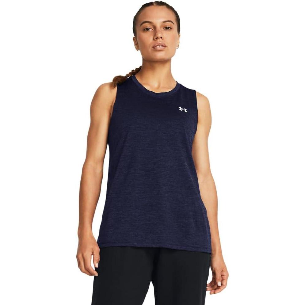 image:imageUnder Armour Womens Tech Twist Tank Top410 Midnight Navy White