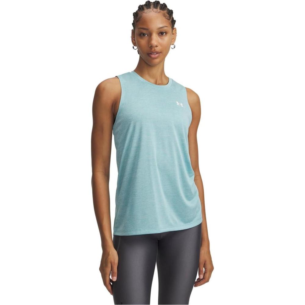 image:imageUnder Armour Womens Tech Twist Tank Top425 Blue Haze White