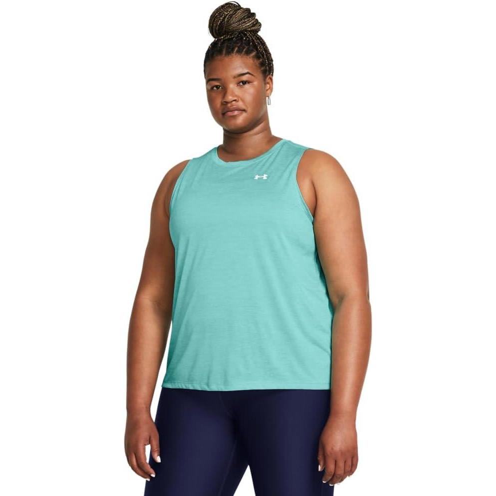 image:imageUnder Armour Womens Tech Twist Tank Top482 Radial Turquoise White