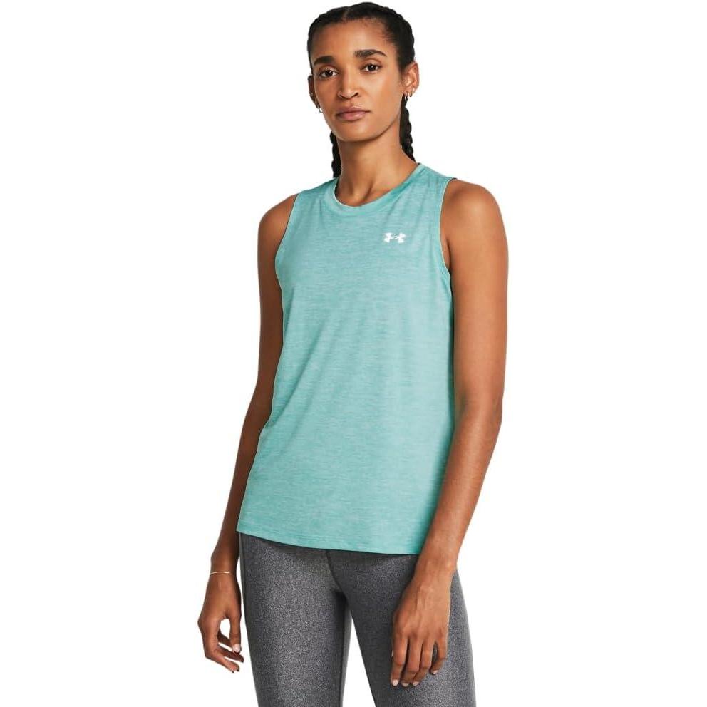image:imageUnder Armour Womens Tech Twist Tank Top482 Radial Turquoise White White