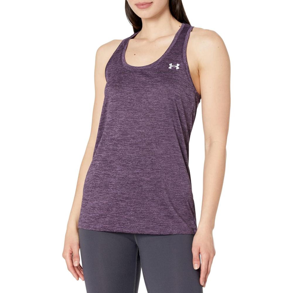 image:imageUnder Armour Womens Tech Twist Tank Top541 Tux Purple Retro Purple Metallic Silver