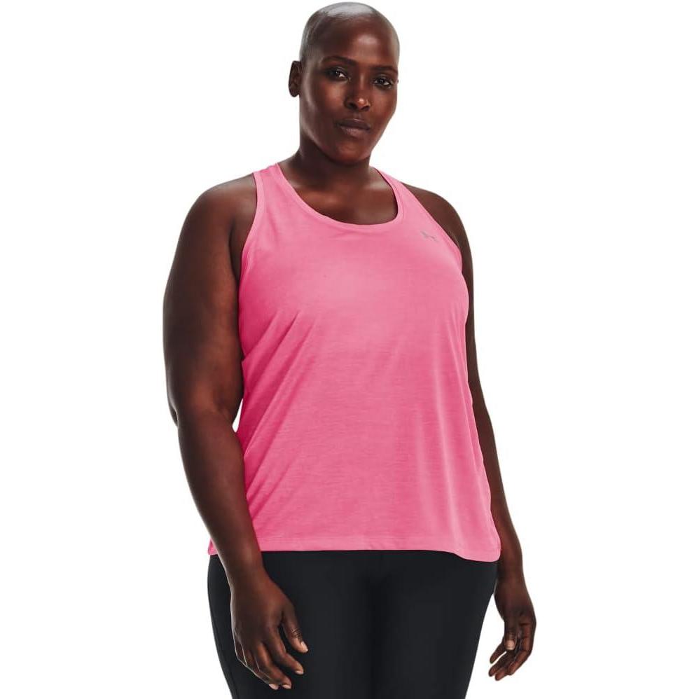 image:imageUnder Armour Womens Tech Twist Tank Top640 Pink Punk Metallic Silver
