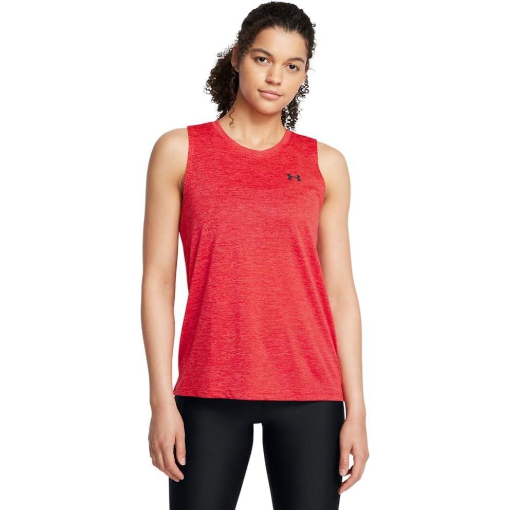 image:imageUnder Armour Womens Tech Twist Tank Top713 Racer Red Black