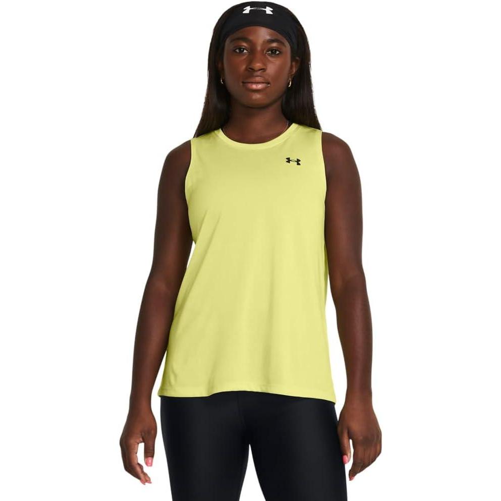 image:imageUnder Armour Womens Tech Twist Tank Top727 Sonic Yellow White Black