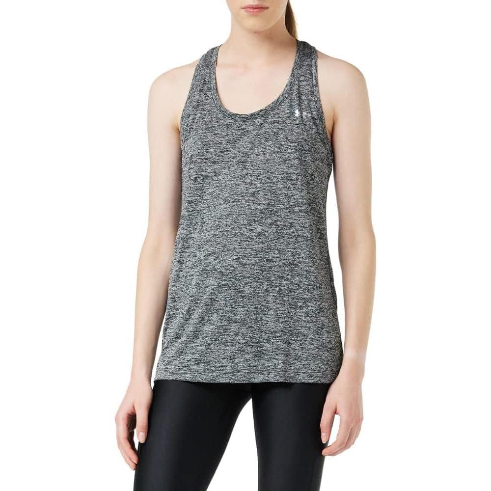 image:imageUnder Armour Womens Tech Twist Tank TopBlack Metallic Silver