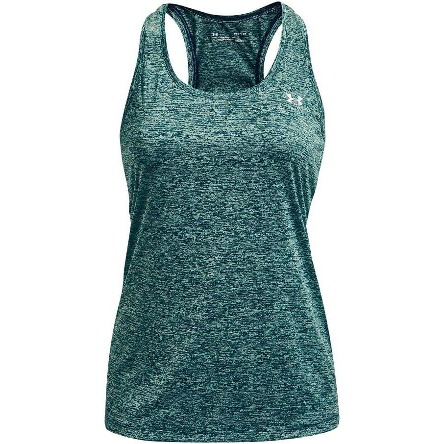 image:imageUnder Armour Womens Tech Twist Tank TopBlue Note 413Metallic Silver