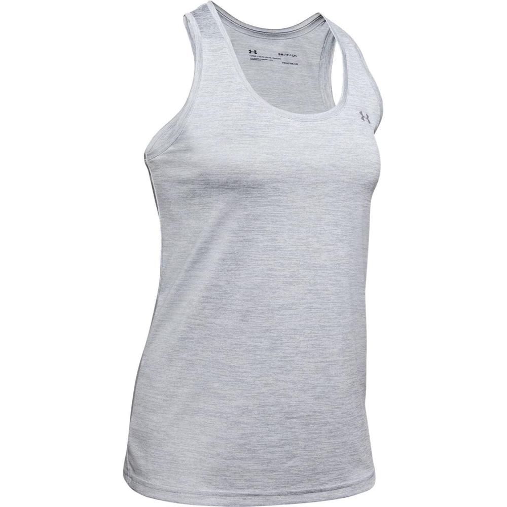 image:imageUnder Armour Womens Tech Twist Tank TopMod Gray 011Metallic Silver