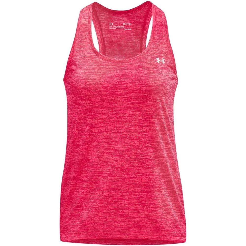 image:imageUnder Armour Womens Tech Twist Tank TopPenta Pink 975Metallic Silver