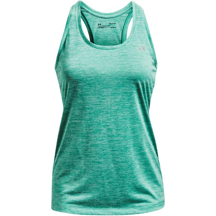 image:imageUnder Armour Womens Tech Twist Tank TopSea Mist 936Metallic Silver