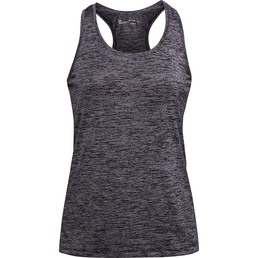 image:imageUnder Armour Womens Tech Twist Tank TopSlate Purple 585Metallic Silver