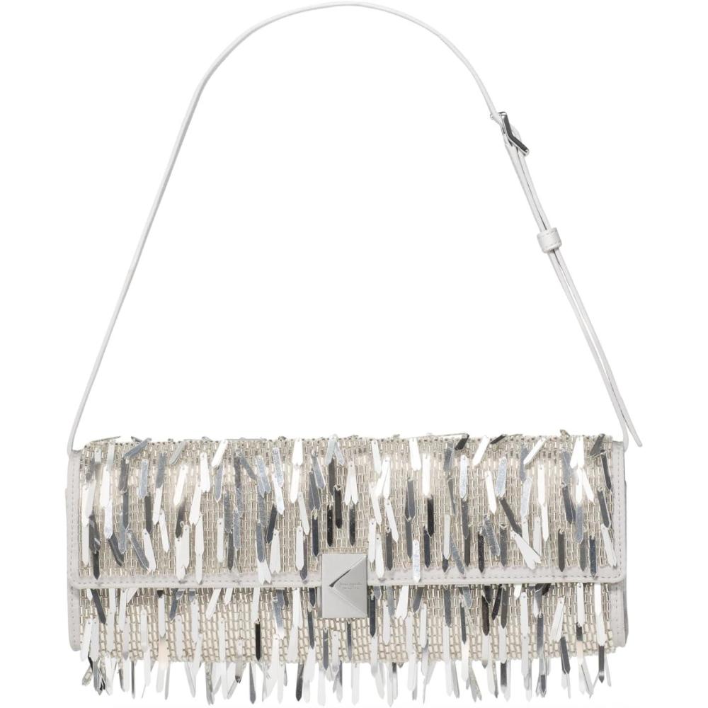 image:imagekate spade new york womens Novelty 3d Crossbody BagSilver Embellished Fringe